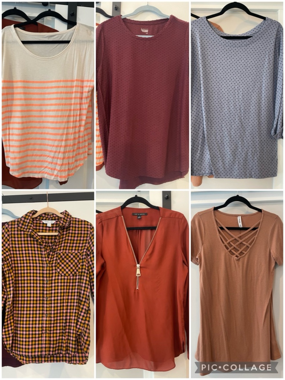 Transition to Fall Womens Style Bundle Lot of 6 Tops Size Medium